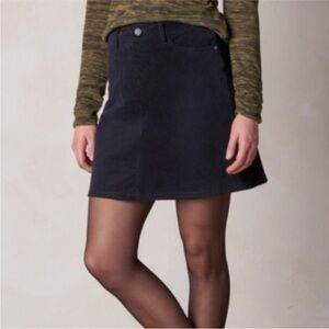 🆕 Prana Trista Black Corduroy Mini Skirt Sz. 2
